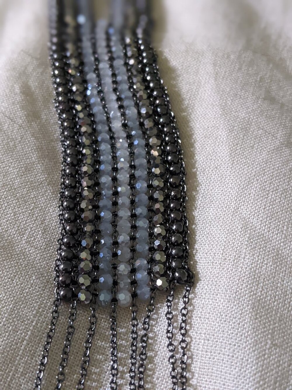 Multi-strand beaded lariat necklace, originally from Anthropolgie
